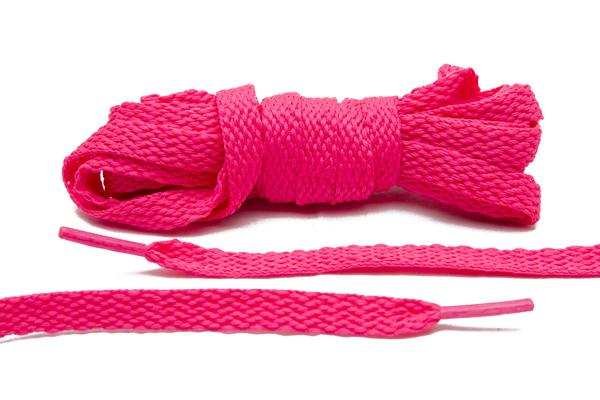 Neon Pink – Flat Laces