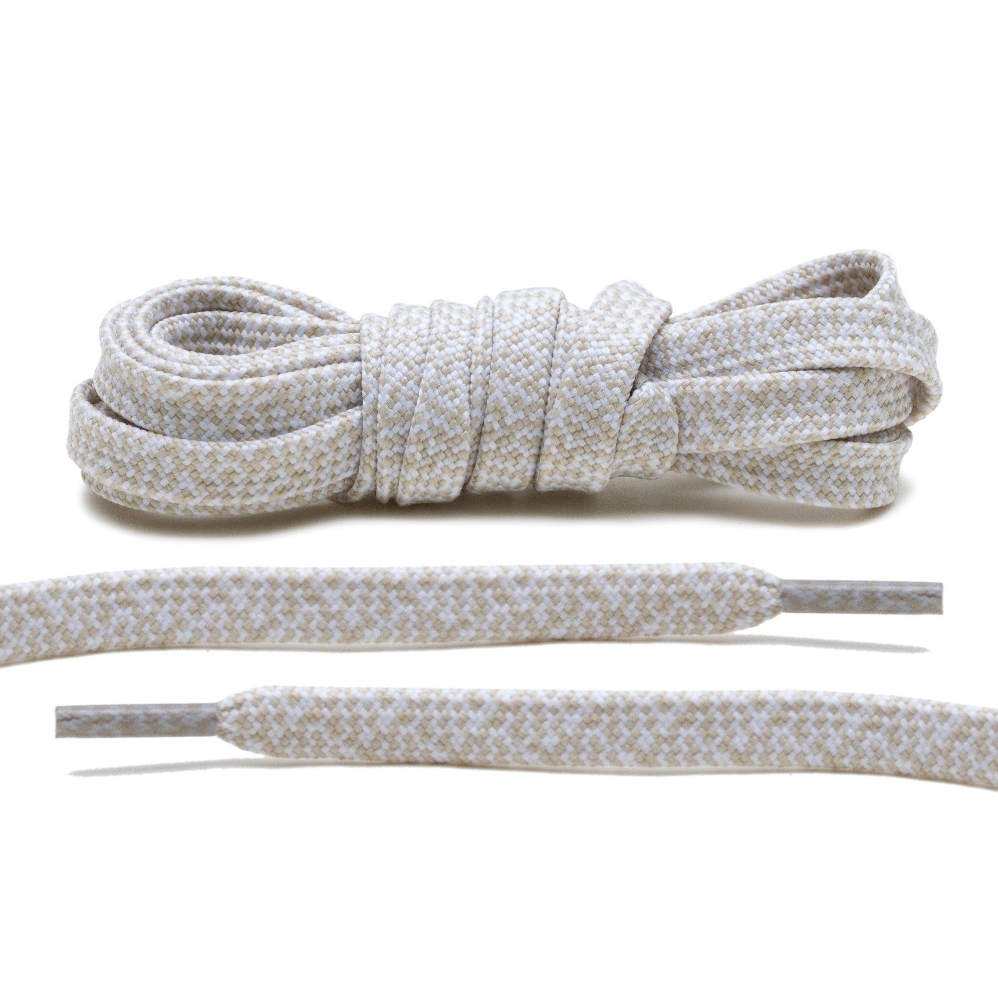 Beige/White – Multi-Colour Flat Laces