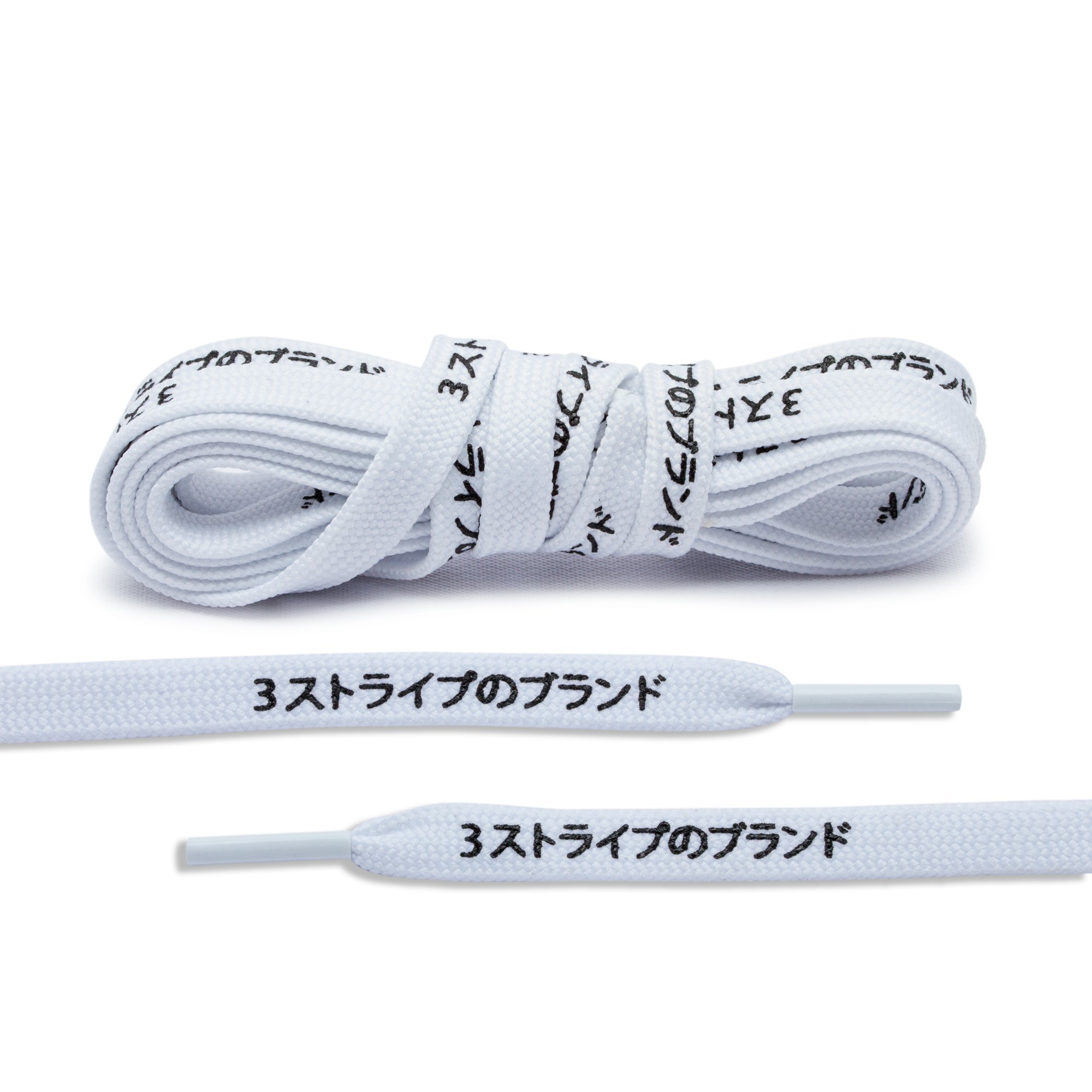 White – Japanese Katakana Laces